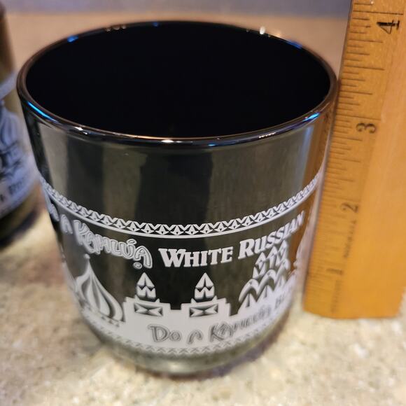 Set of 2 Kahlua Black Amber Drink Glasses White Russian Black Russian Libbey USA - Picture 7 of 7